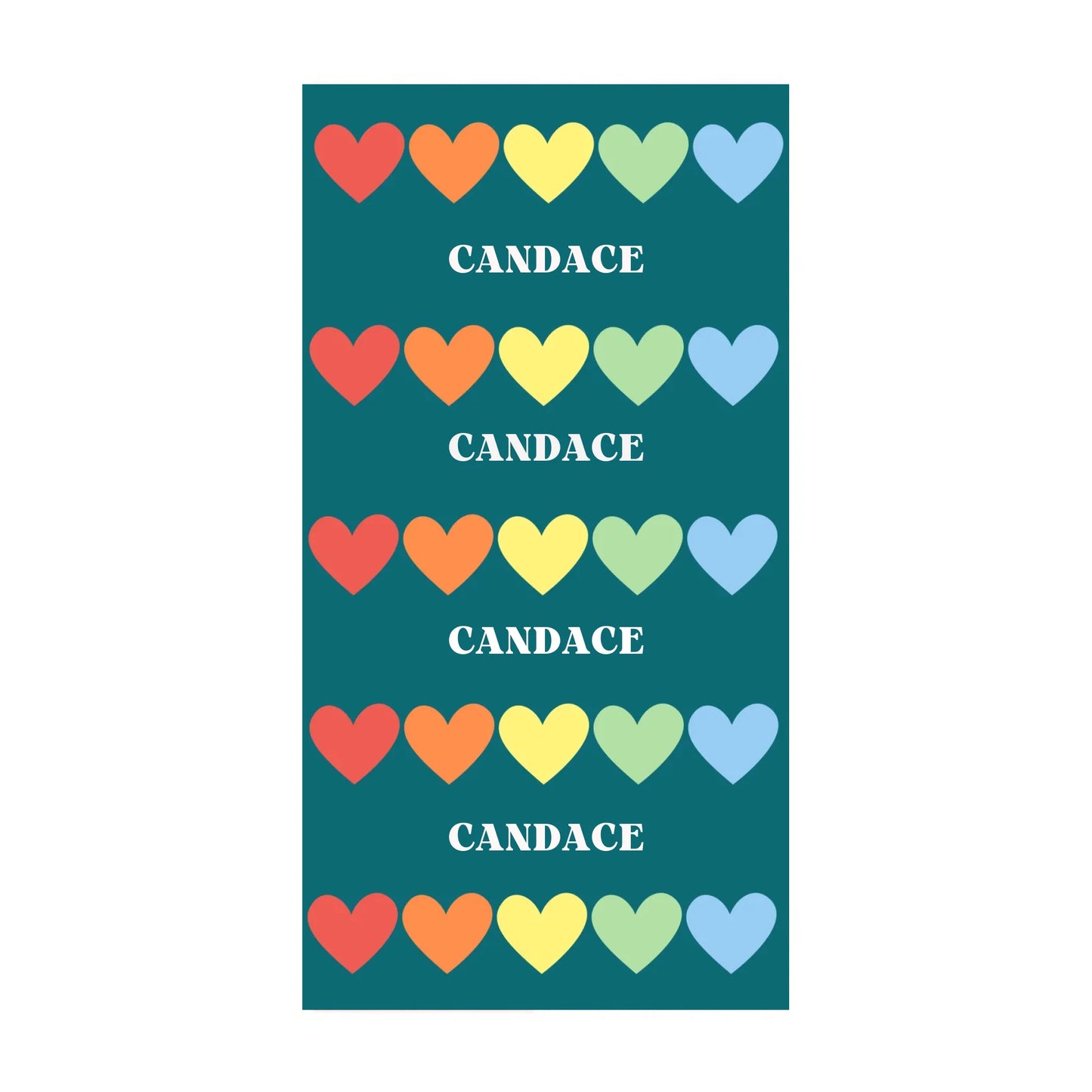 Heart to Heart Name Towel