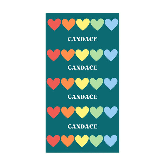 Heart to Heart Name Towel