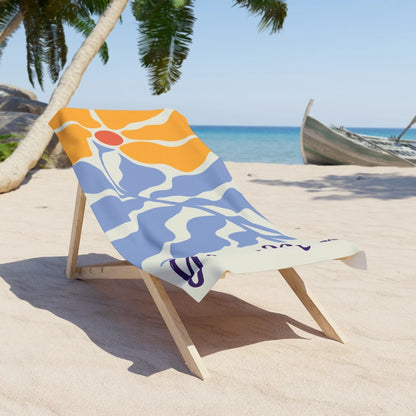 Floral Breeze Name Towel 60x30 Premium Texture Lifestyle