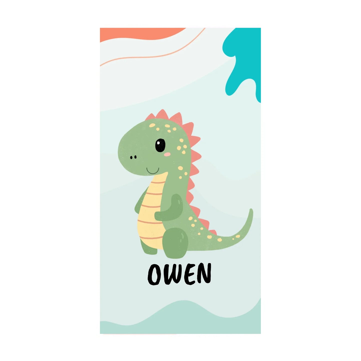 Dinosaur Friends Name Towel