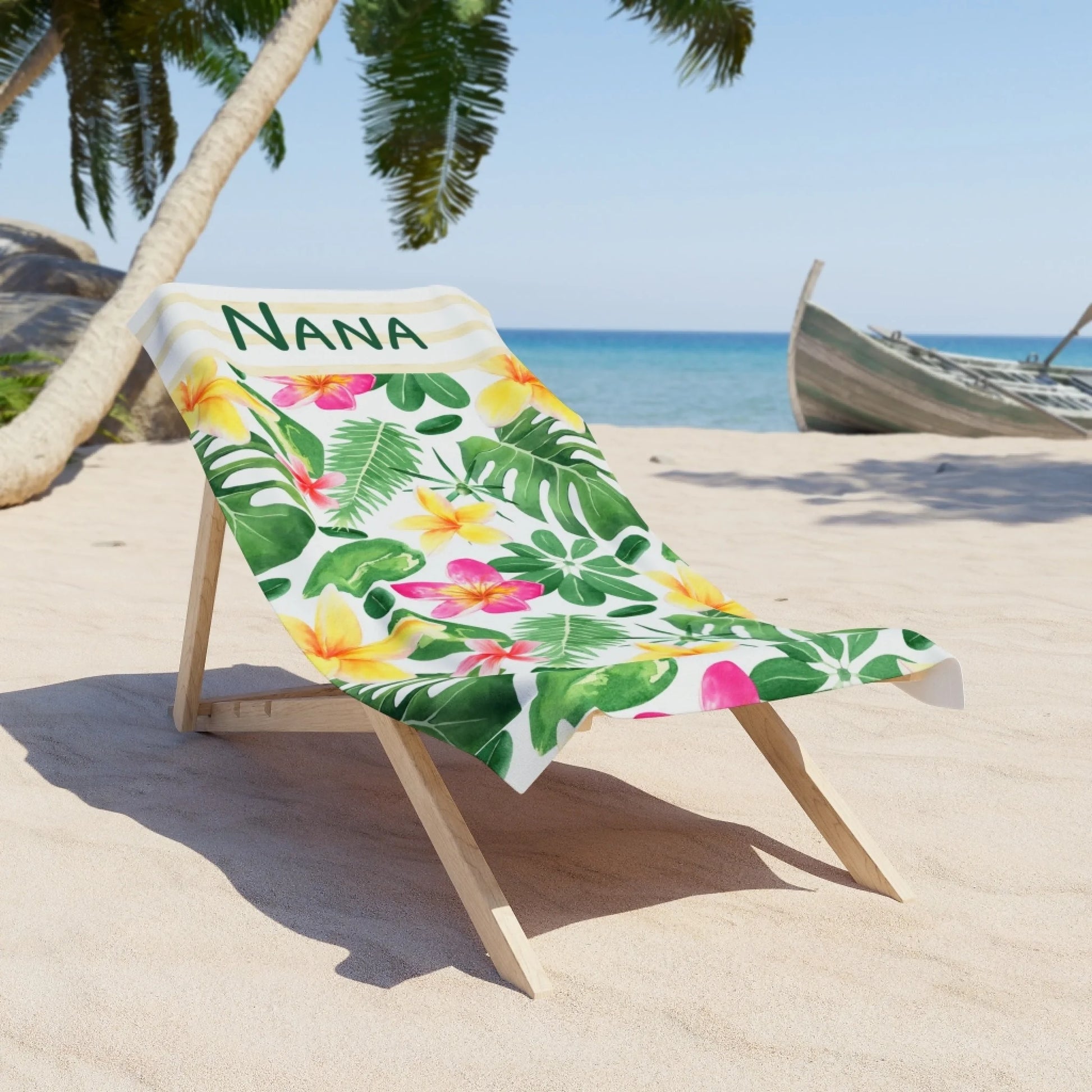 Hawaiian Spirit Name Towel 60x30 Premium Lifestyle Texture