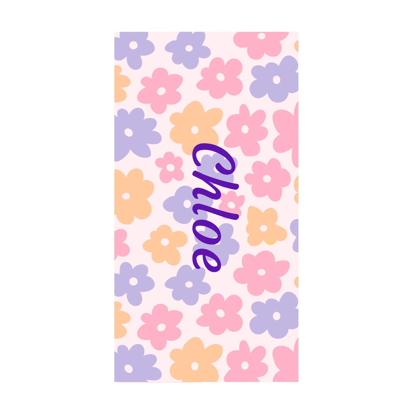Retro Daisy Flower Name Towel copy