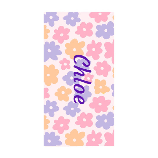 Retro Daisy Flower Name Towel copy