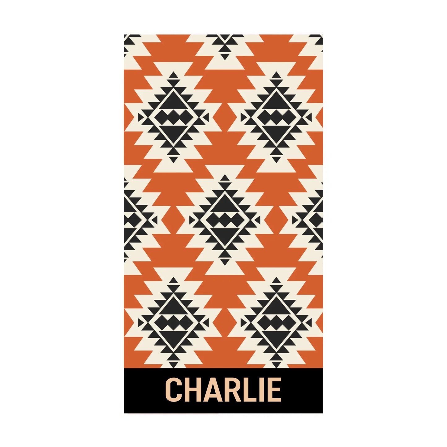 Southwestern Geo Print Name Towel