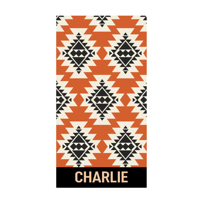 Southwestern Geo Print Name Towel
