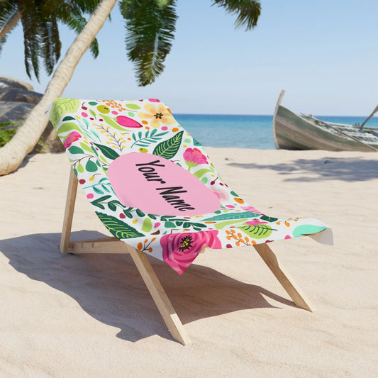 Blooming Botanicals Name Towel 60x30 Texture Lifestyle