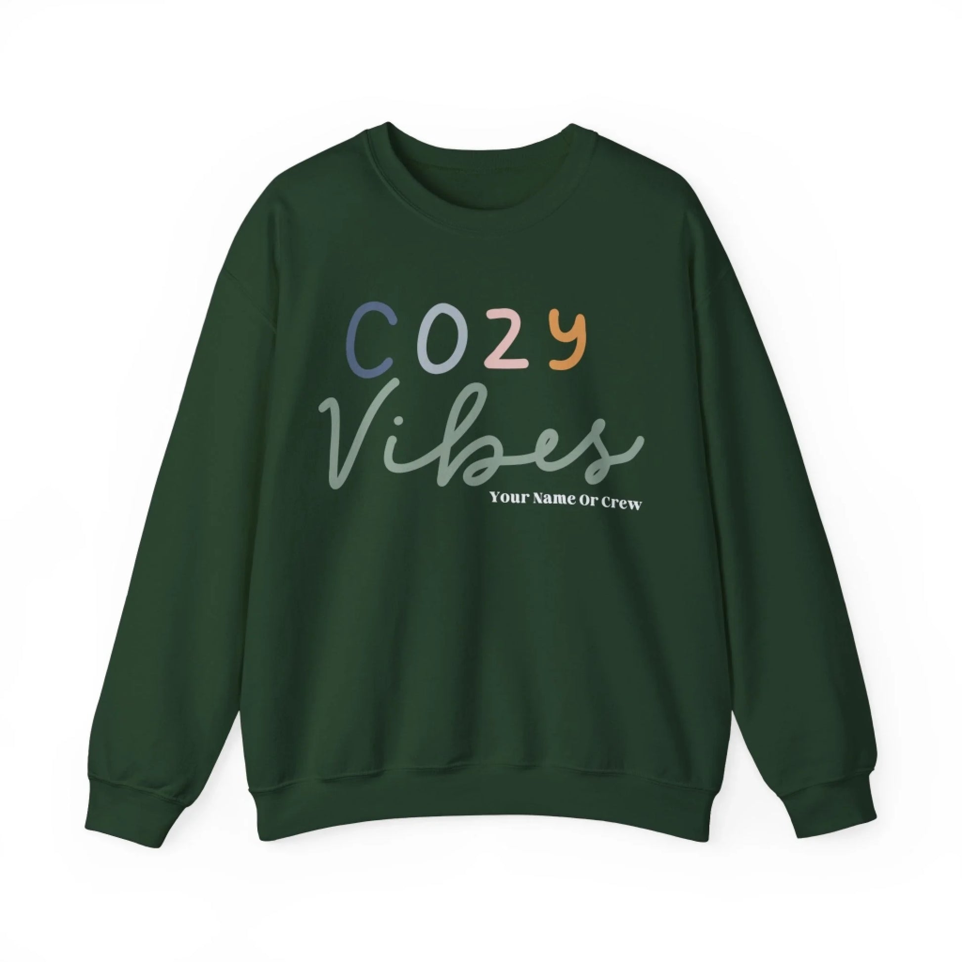 Cozy Vibes Sweatshirt Gree Seamless - Final Art