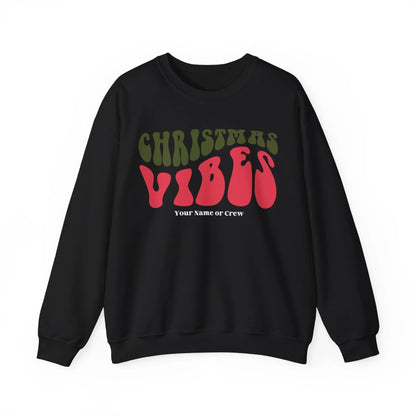 Christmas Vibes Template Art Seamless Black
