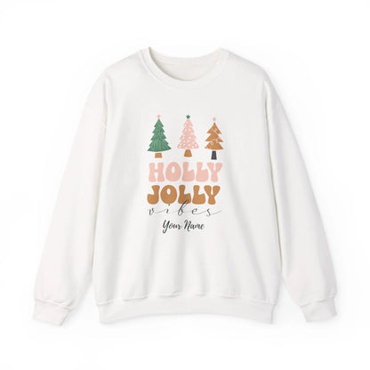 Holly Jolly Name Sweatshirt Final Art White Seamless