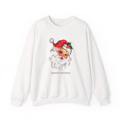 Trad Christmas Sweatshirt Santa White Seamless
