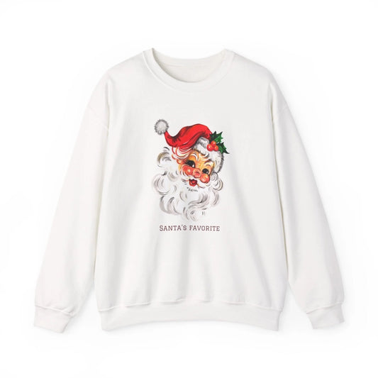 Trad Christmas Sweatshirt Santa White Seamless