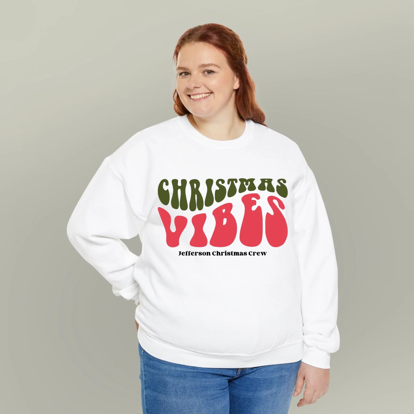 Personalized Christmas Vibes Name Sweatshirt