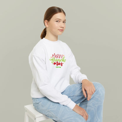 Personalized Merry Grinchmas Holiday Sweatshirt