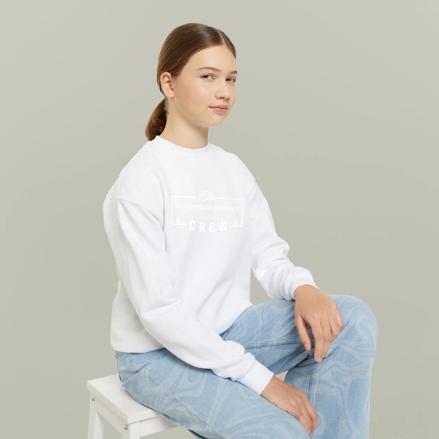 Personalized Christmas Crew Name Sweatshirt