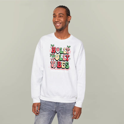 Personalized Holly Jolly Vibes Name Sweatshirt