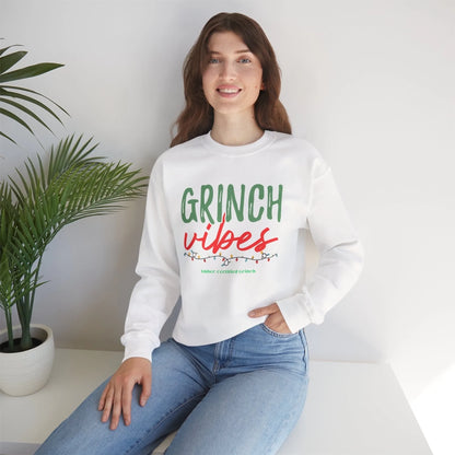 Grinch Vibes Template Test - White Sweatshirt