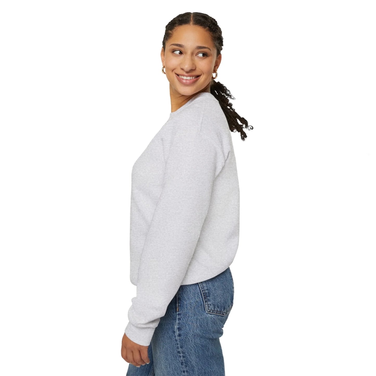 Gray Sweatshirt Side Profile