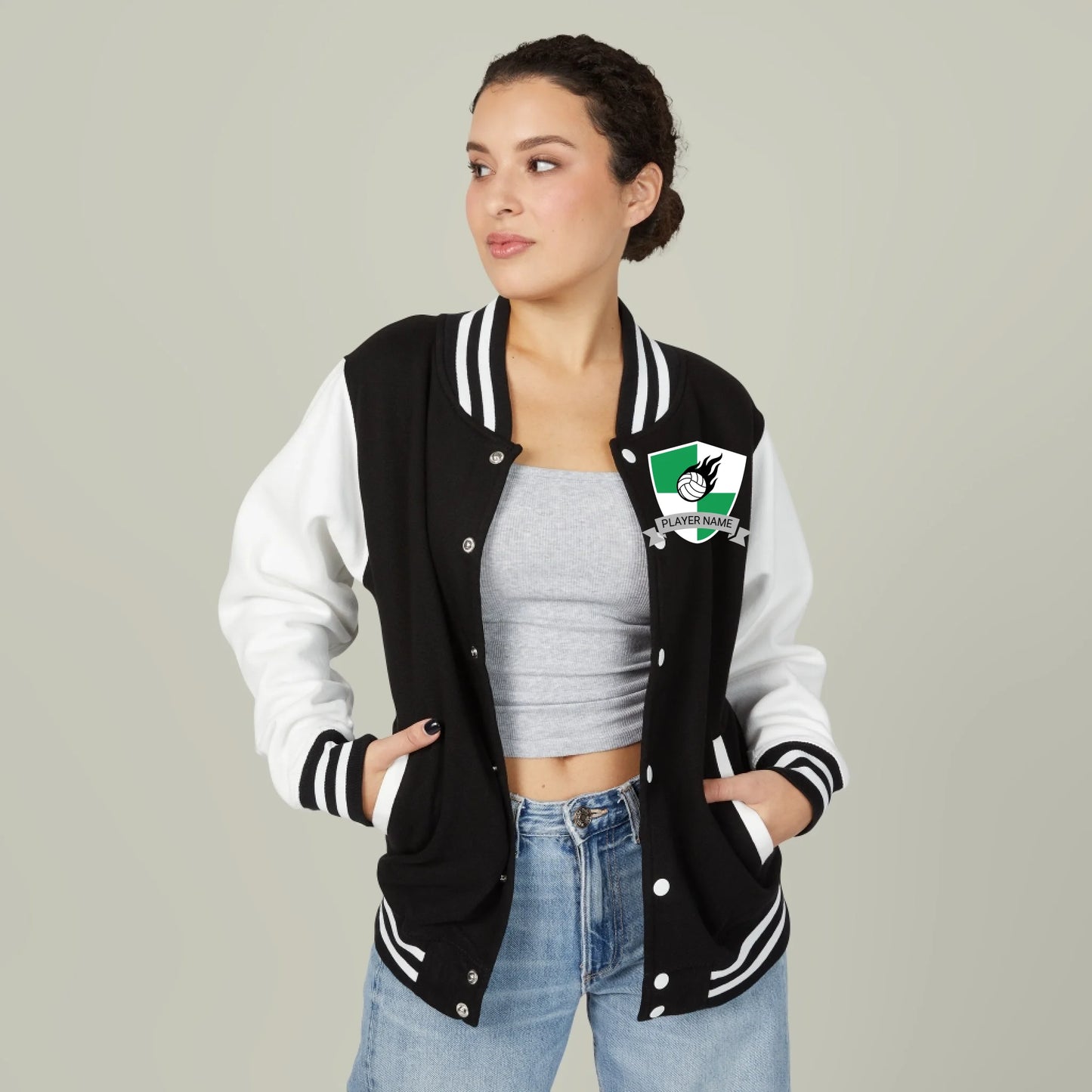 Volleyball Star Unisex Letterman Jacket