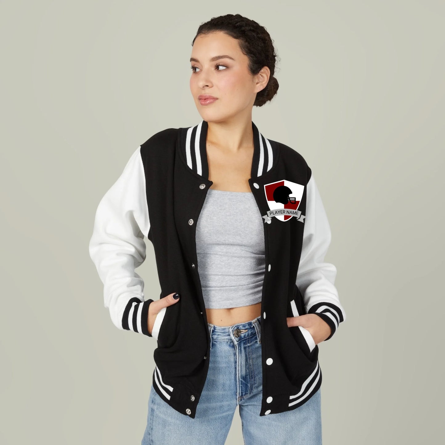 Personalized Football Star Unisex Letterman Jacket