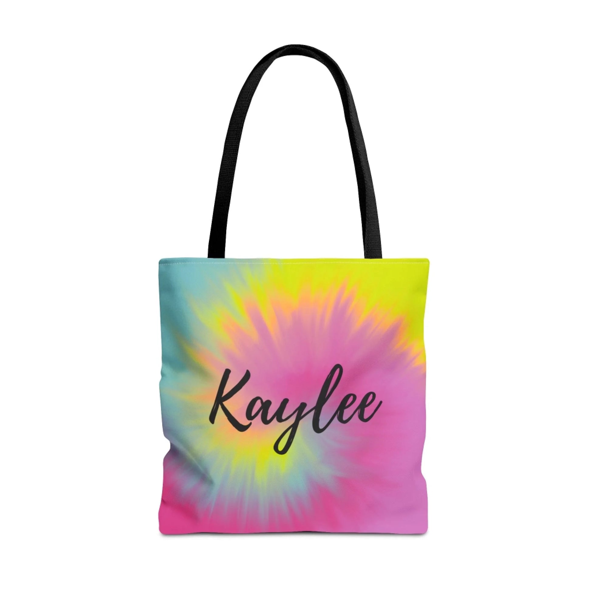 Tie Dye Name Burst Tote Bag 18x18 Print Test Seamless