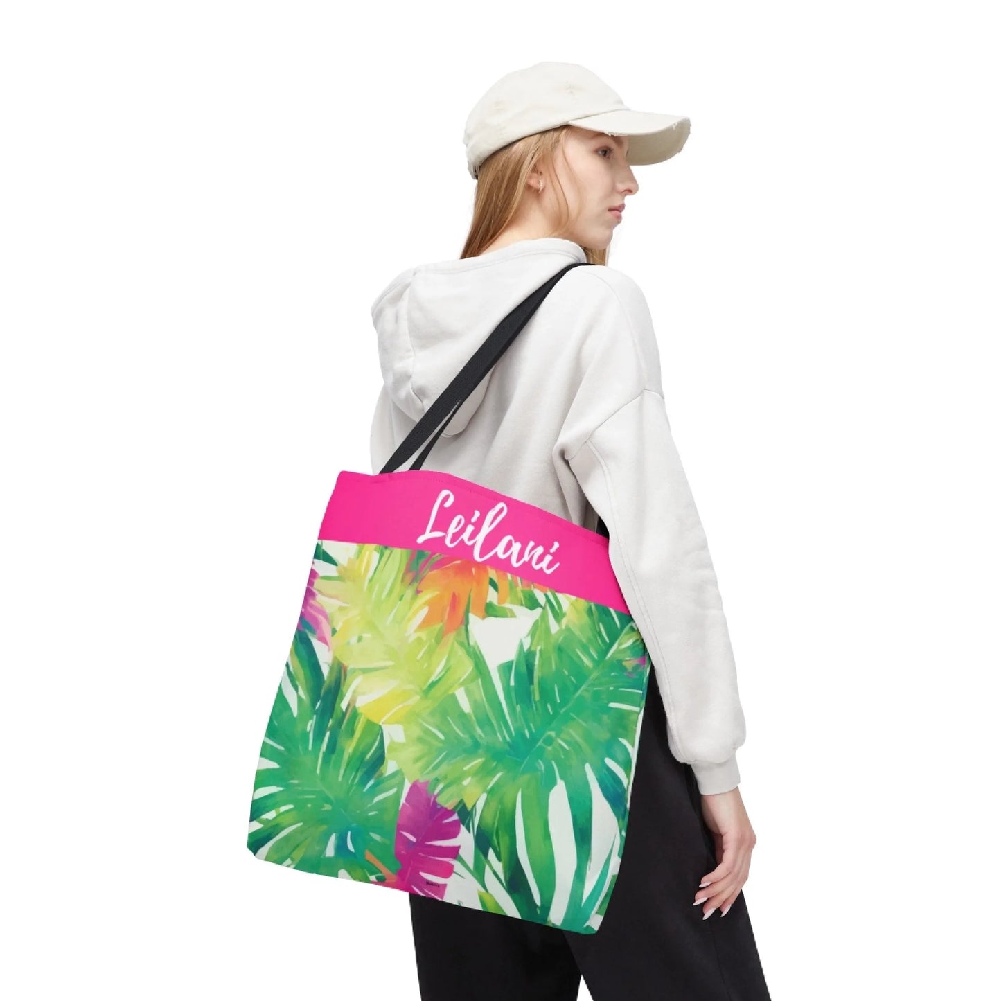 Aloha Spirit Name Tote Bag - 18x18 Print Test Lifestyle 2