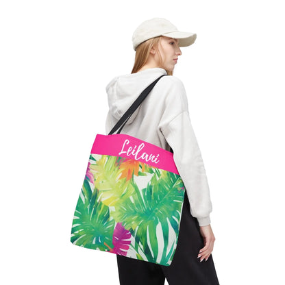 Aloha Spirit Name Tote Bag - 18x18 Print Test Lifestyle 2