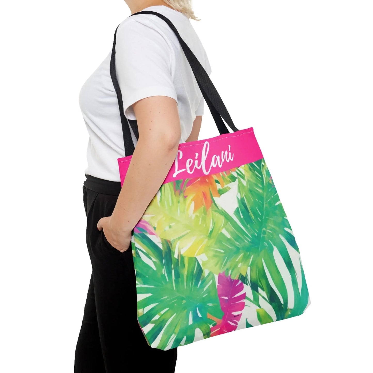 Aloha Spirit Name Tote Bag - 18x18 Print Test Lifestyle