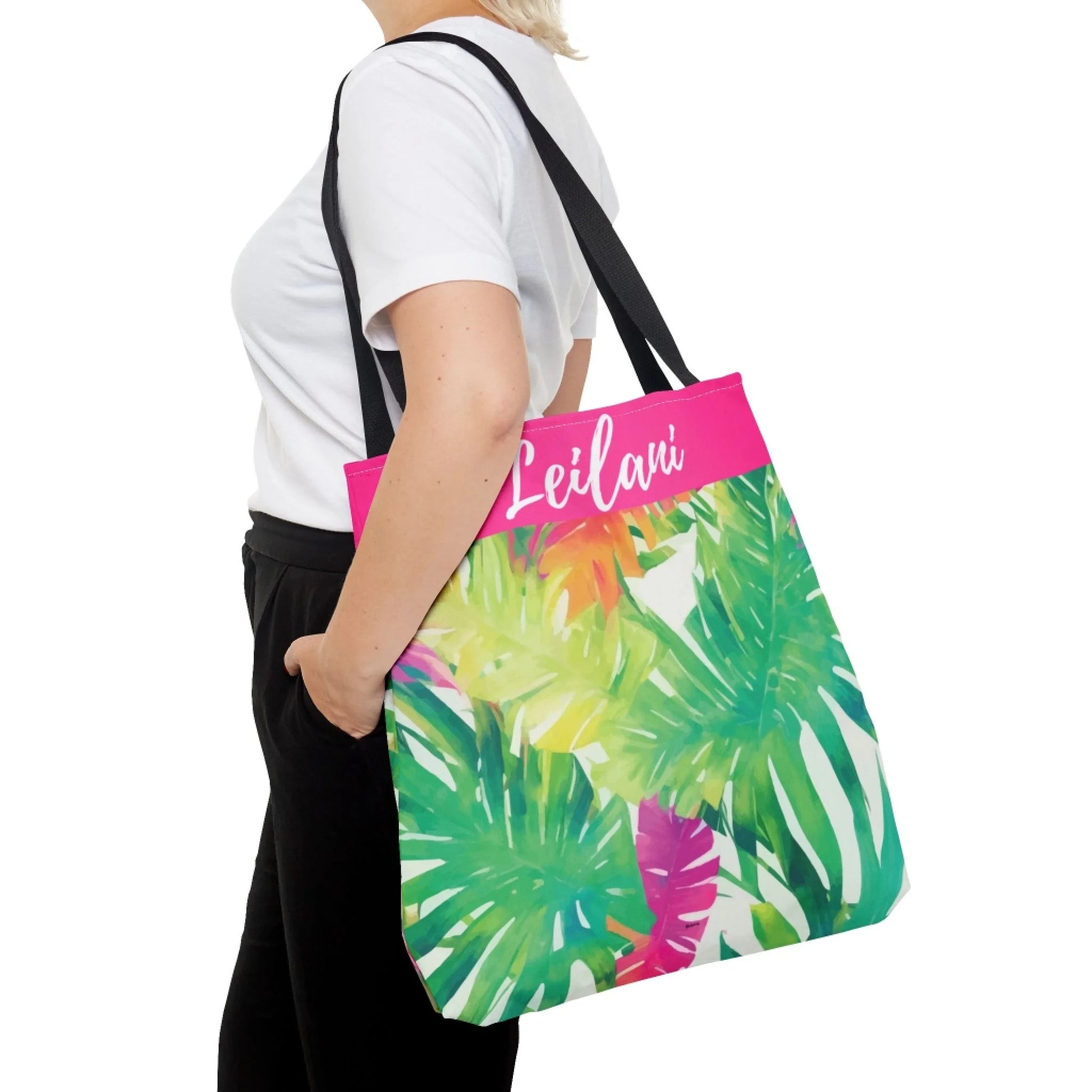 Aloha Spirit Name Tote Bag - 18x18 Print Test Lifestyle
