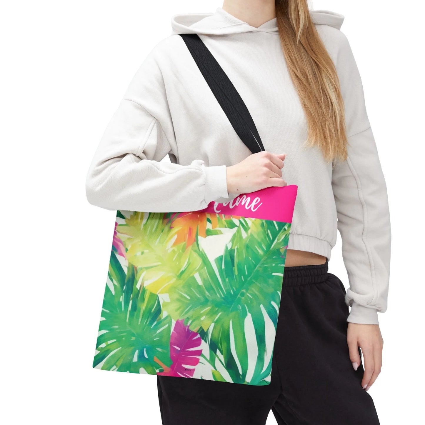 Aloha Spirit Name Tote Bag - 16x16 Print Test Lifestyle