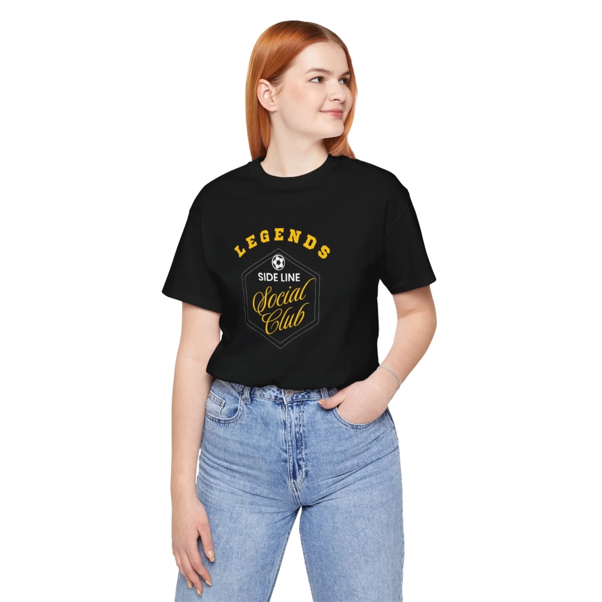 Sideline Social Club Unisex T-Shirt Printed Art LIfestyle Front Black