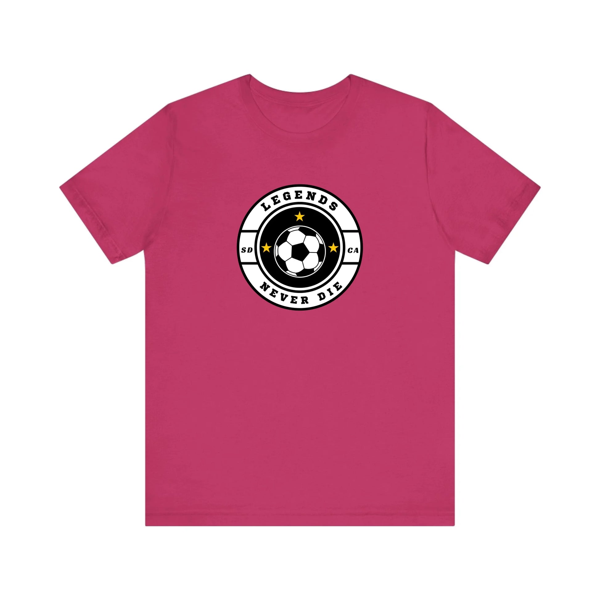 Unisex Jersey T-Shirt - Pink Front Seamless