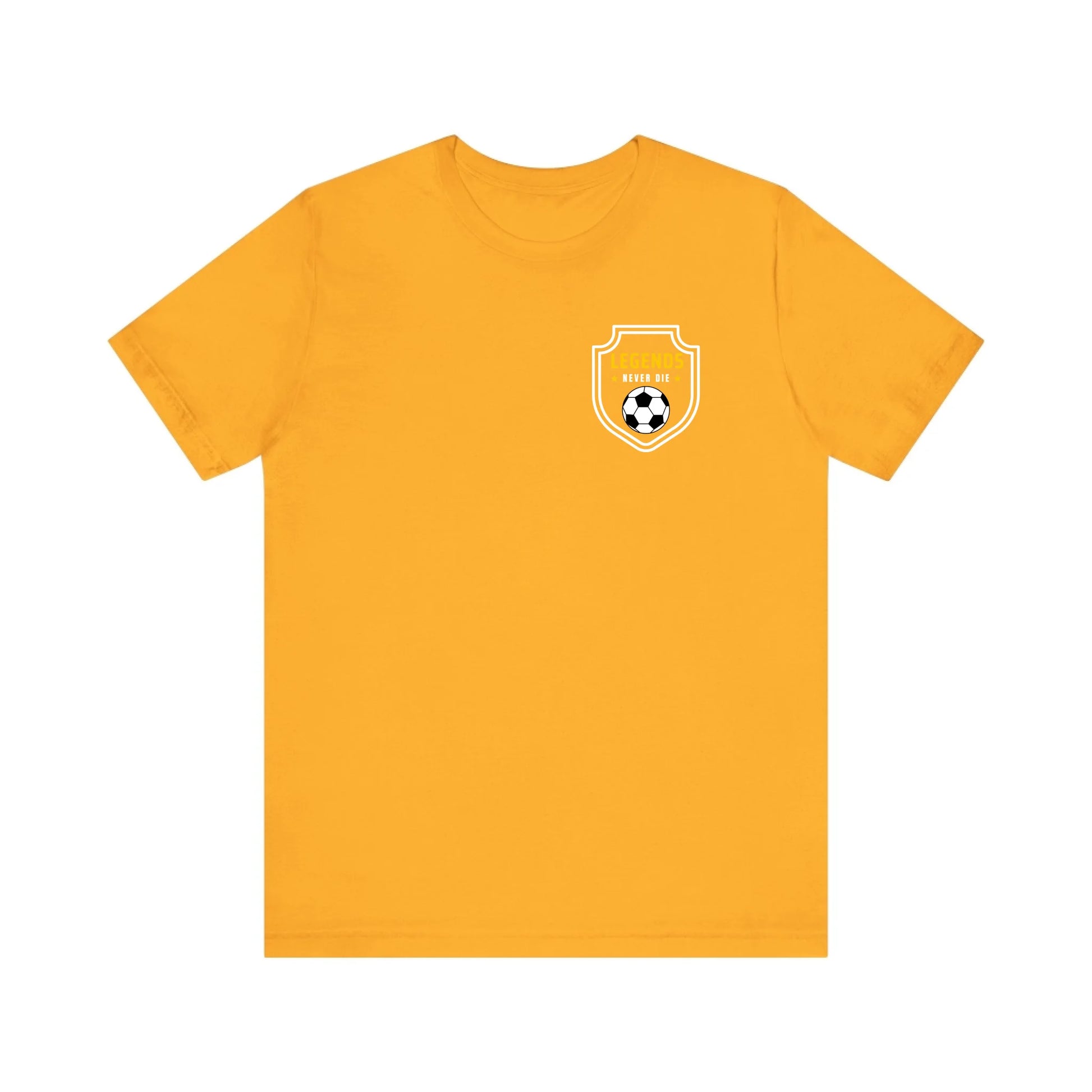 Unisex Jersey T-Shirt - Gold Front Seamless