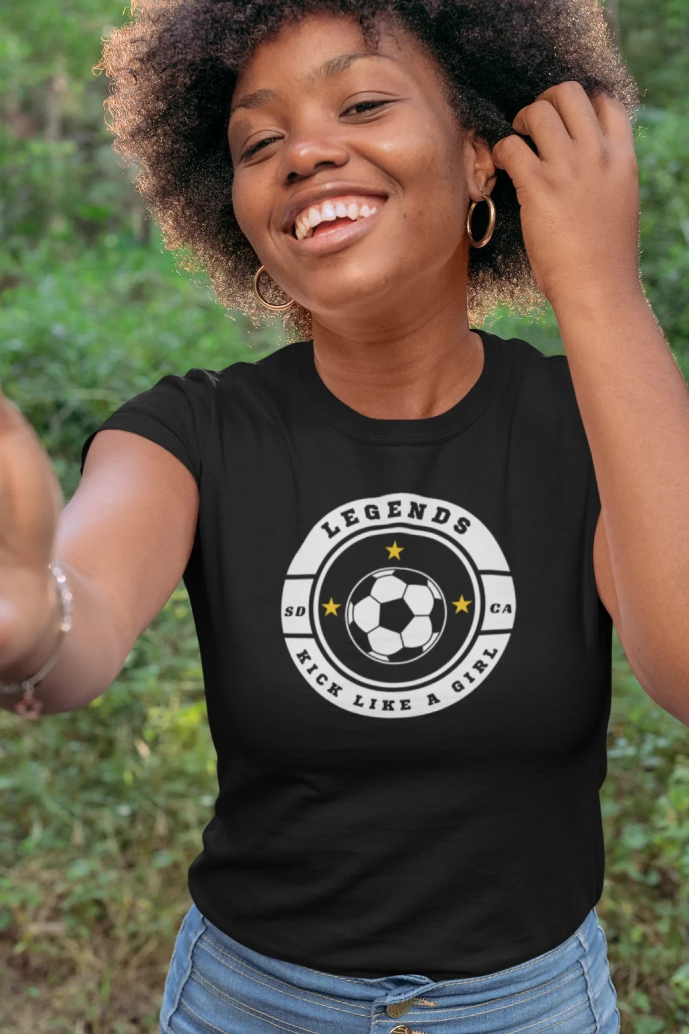 Soccer Legend T-Shirt - personalized art Black lifestyle