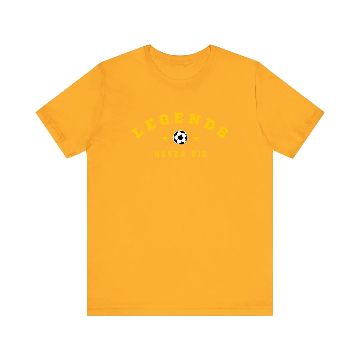 Unisex Jersey T-Shirt - Gold Front Seamless