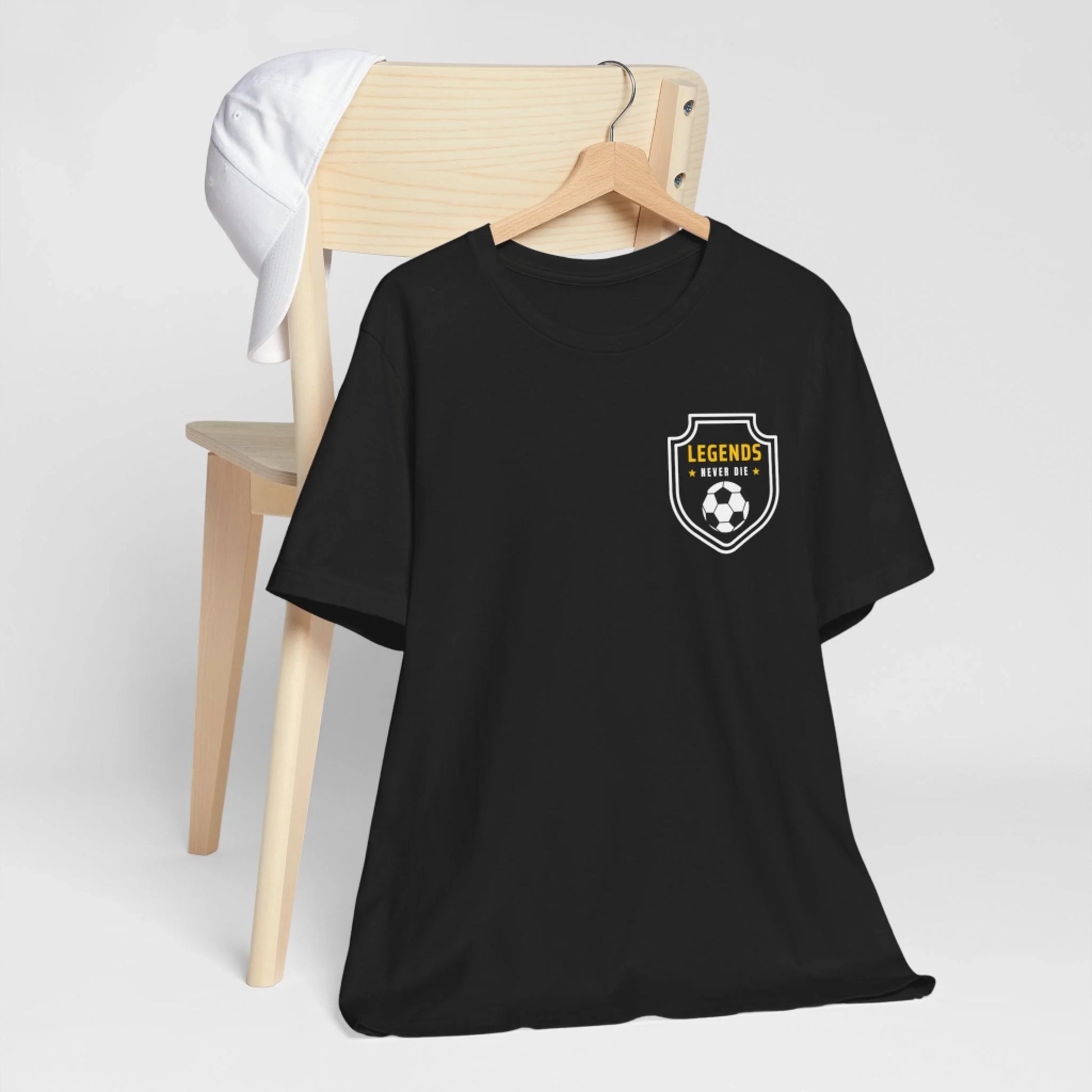 Soccer Crest Unisex T-Shirt PZ art front black lifestyle