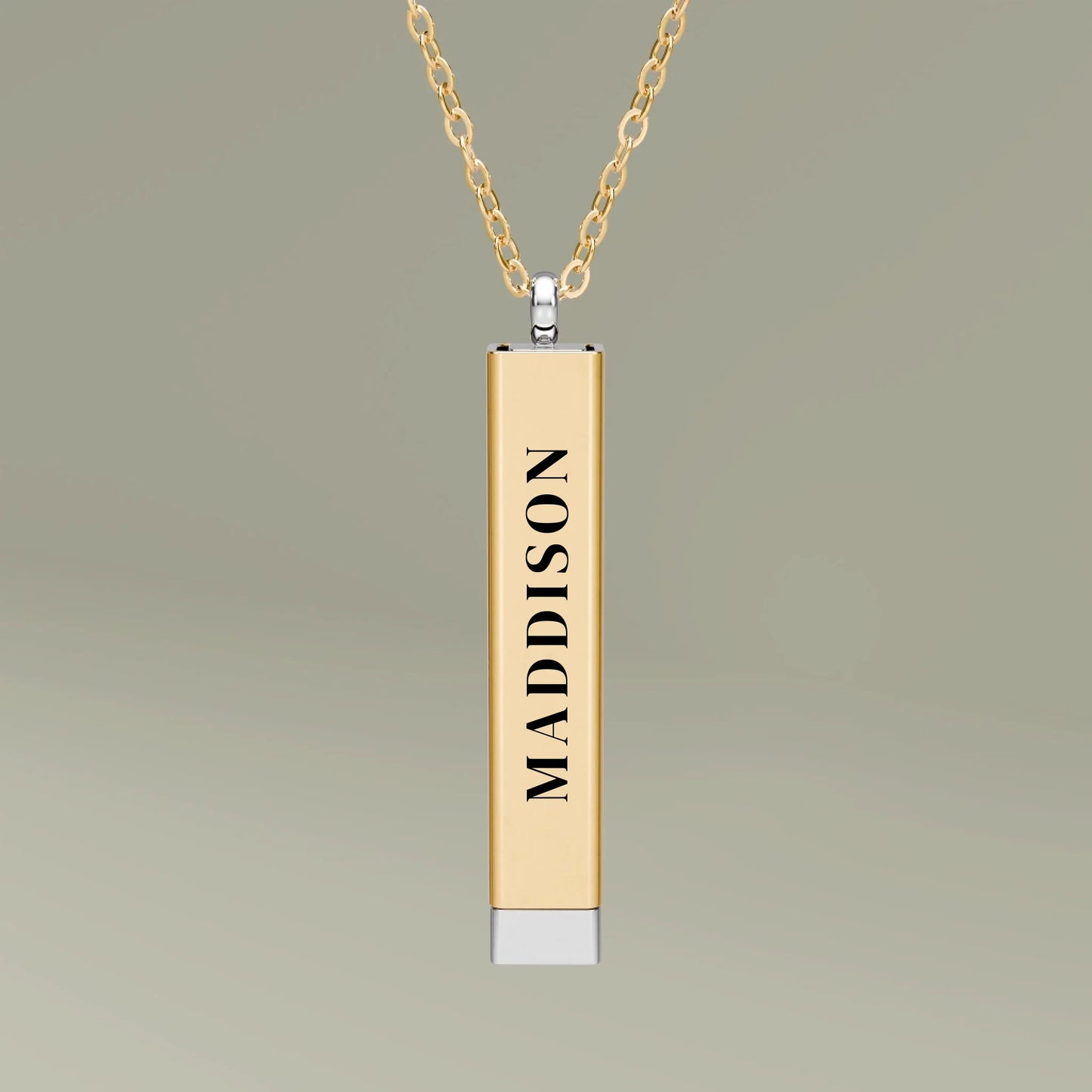 Hidden Message Sliding Bar Necklace
