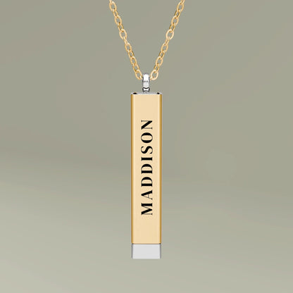 Hidden Message Sliding Bar Necklace