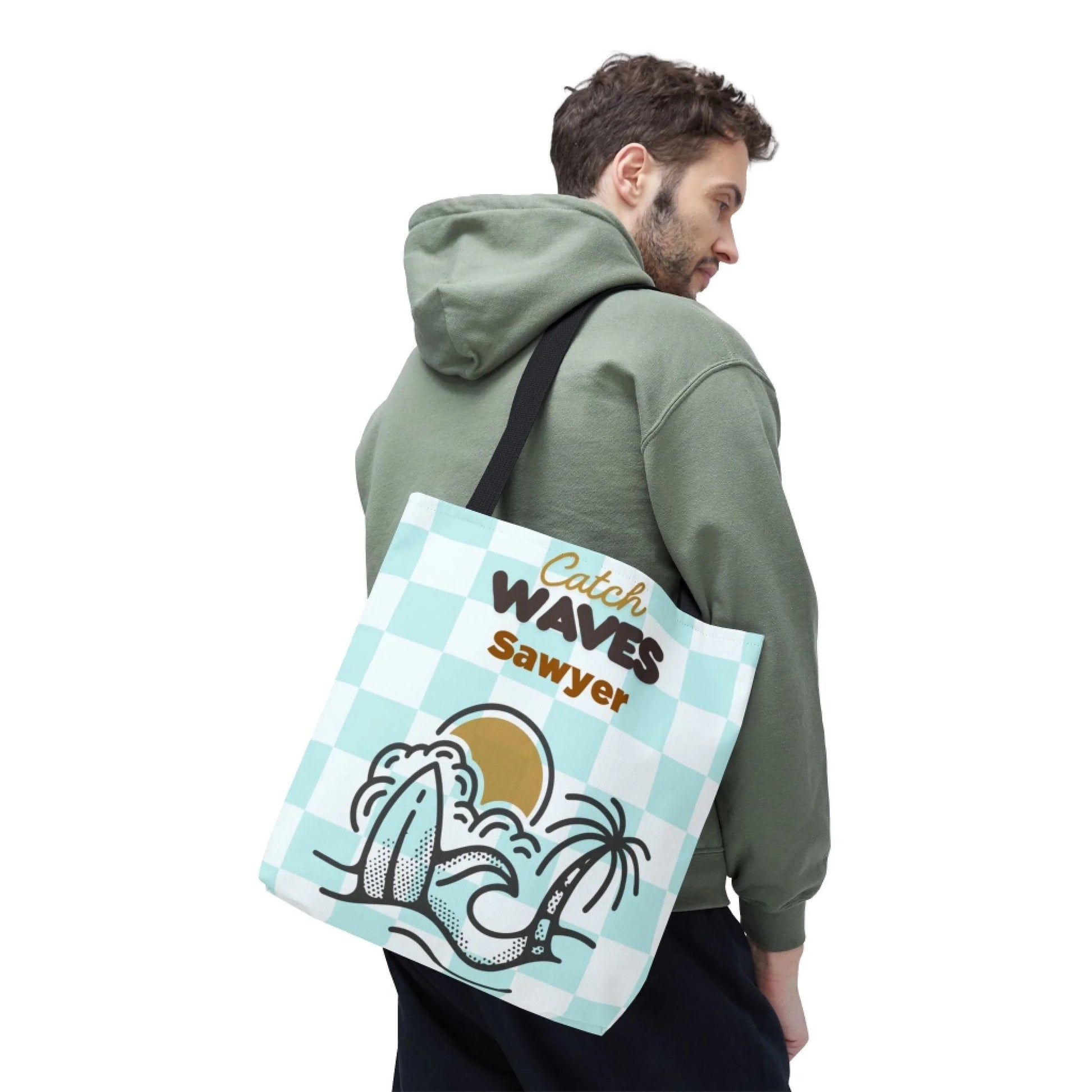 Catch Waves Name Tote Bag Enviro 2