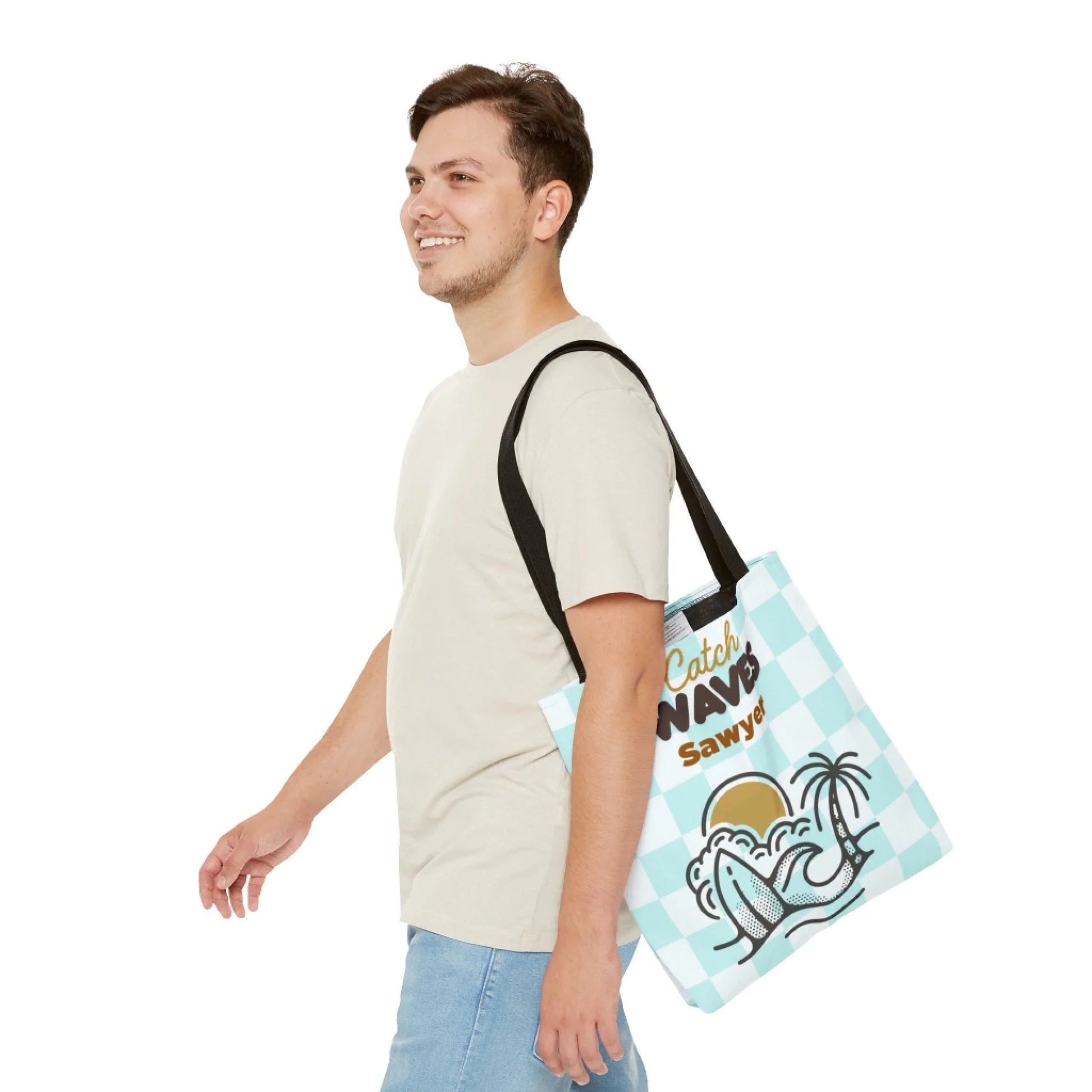 Catch Waves Name Tote Bag Enviro