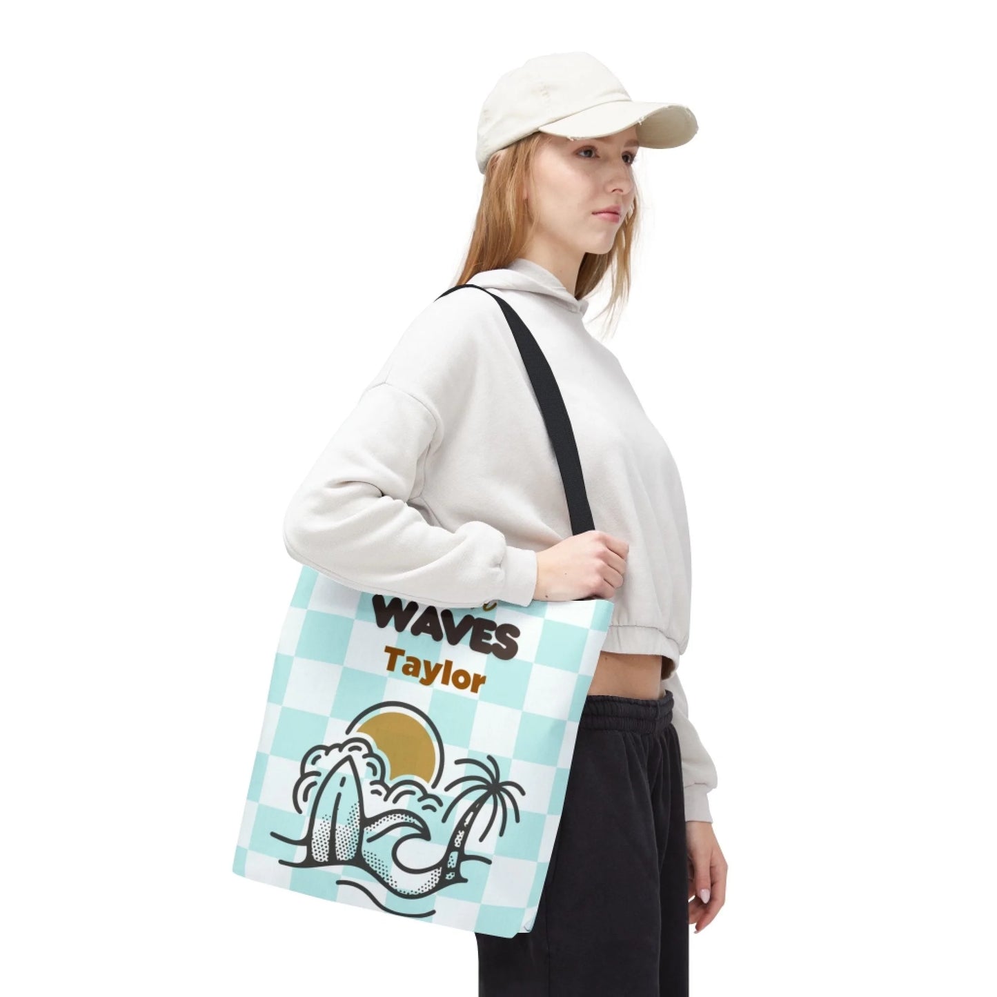 Catch Waves Name Tote Bag Enviro profile