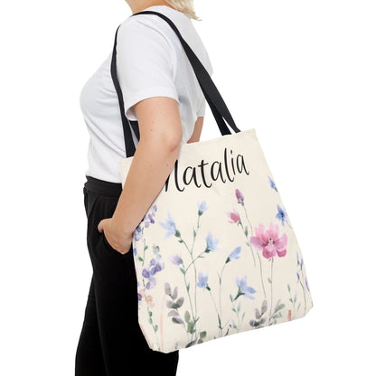 Floral Breeze Name Tote Seamless LIfestyle Side 3