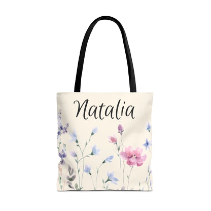 Floral Breeze Name Tote Seamless