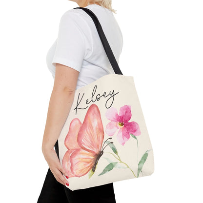 Butterfly Kisses Name Tote Bag Enviro Profile