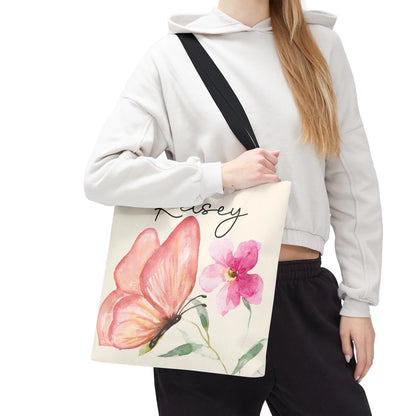 Butterfly Kisses Name Tote Bag Enviro Profile 3