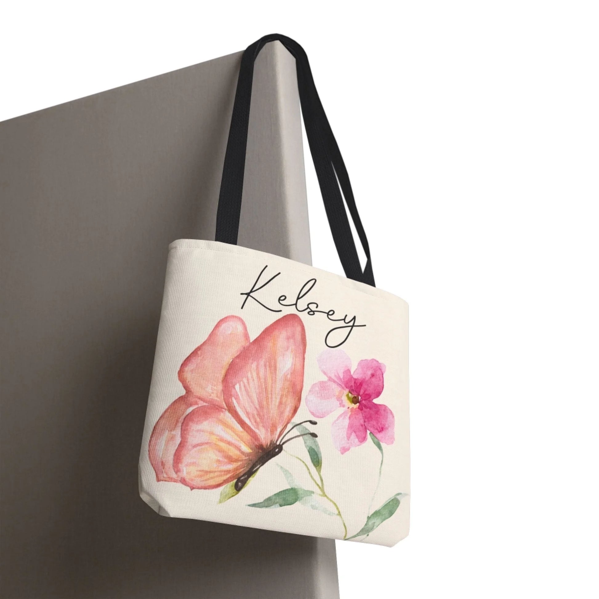 Butterfly Kisses Name Tote Bag Enviro Hanging