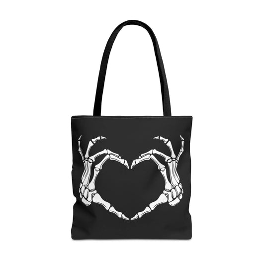 Skeleton Heart Name Tote Bag Print Test 16x16 - no text seamless image