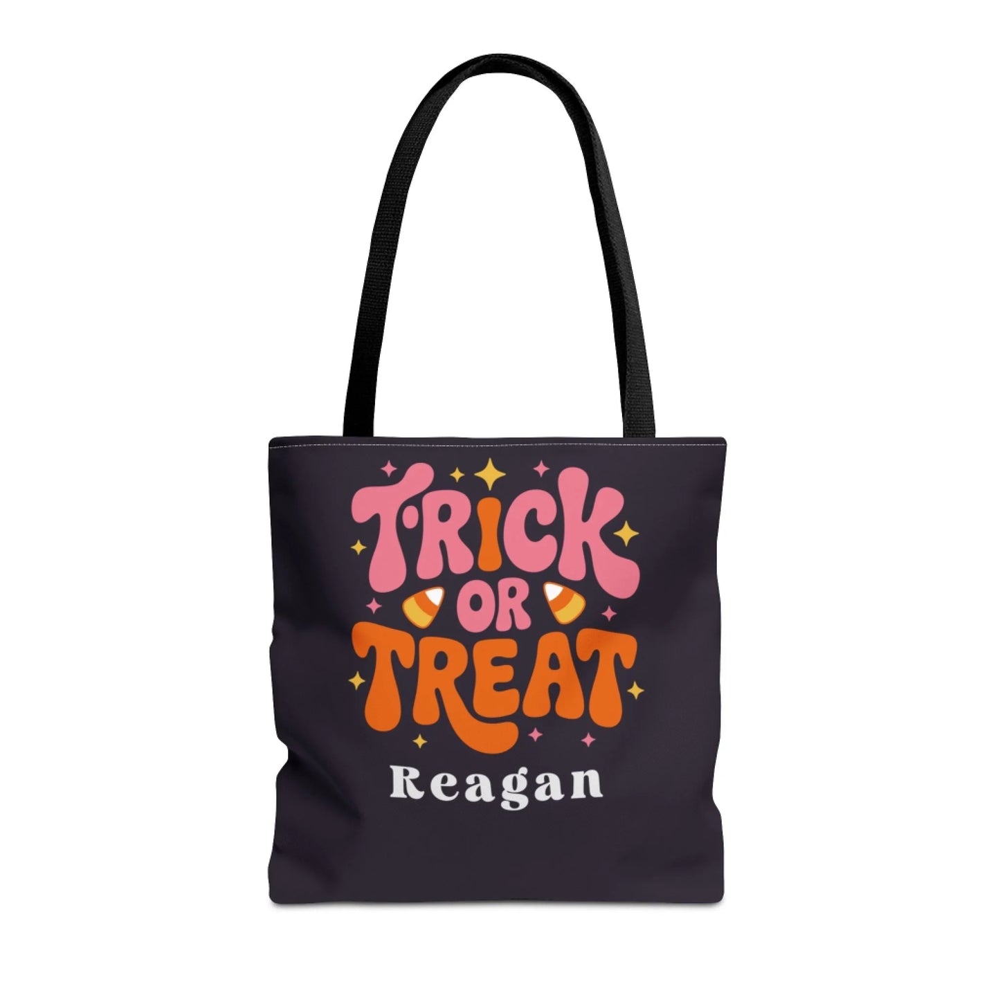 Trick or Treat Halloween Name Tote Bag - 16x16 Seamless