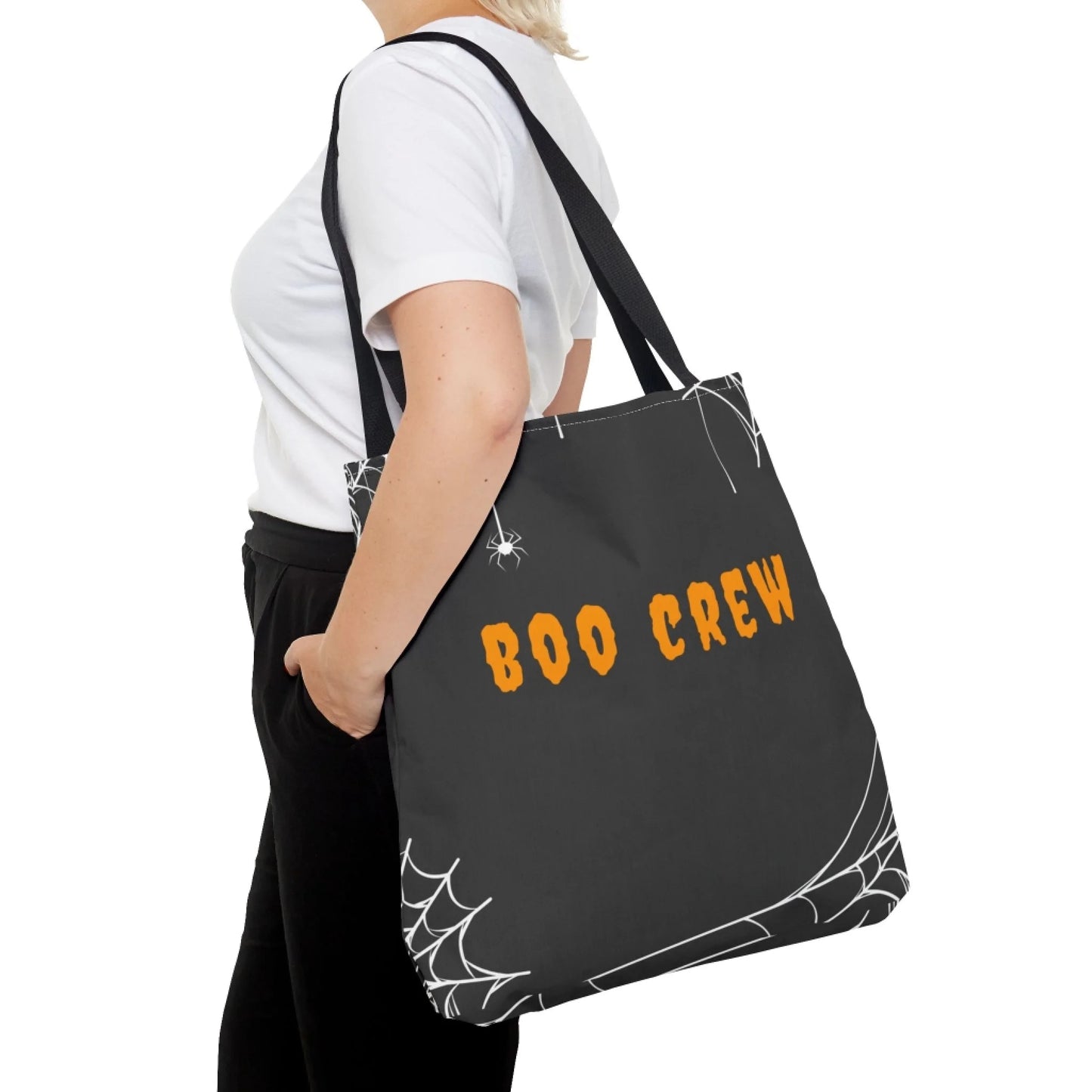 Web Slinger Halloween Name Tote Bag 18x18 Life Style
