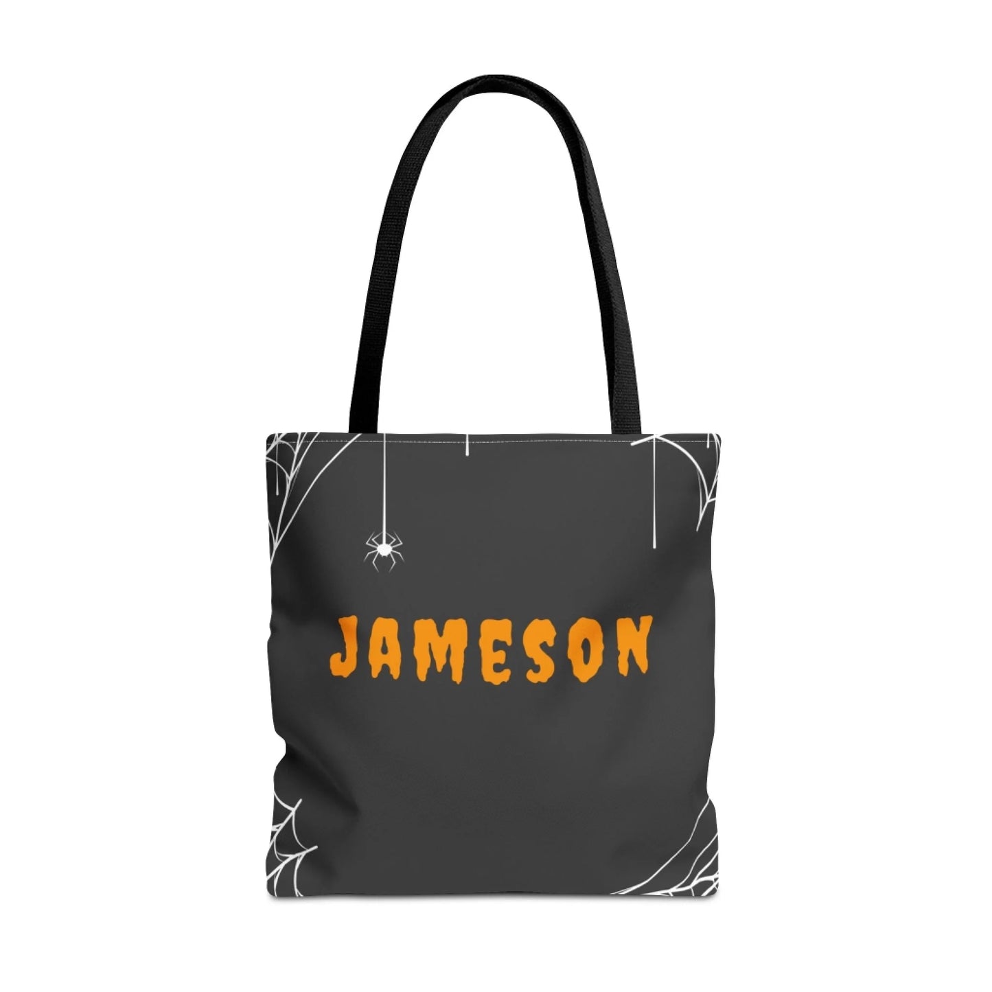 Web Slinger Halloween Name Tote Bag 16x16 Seamless