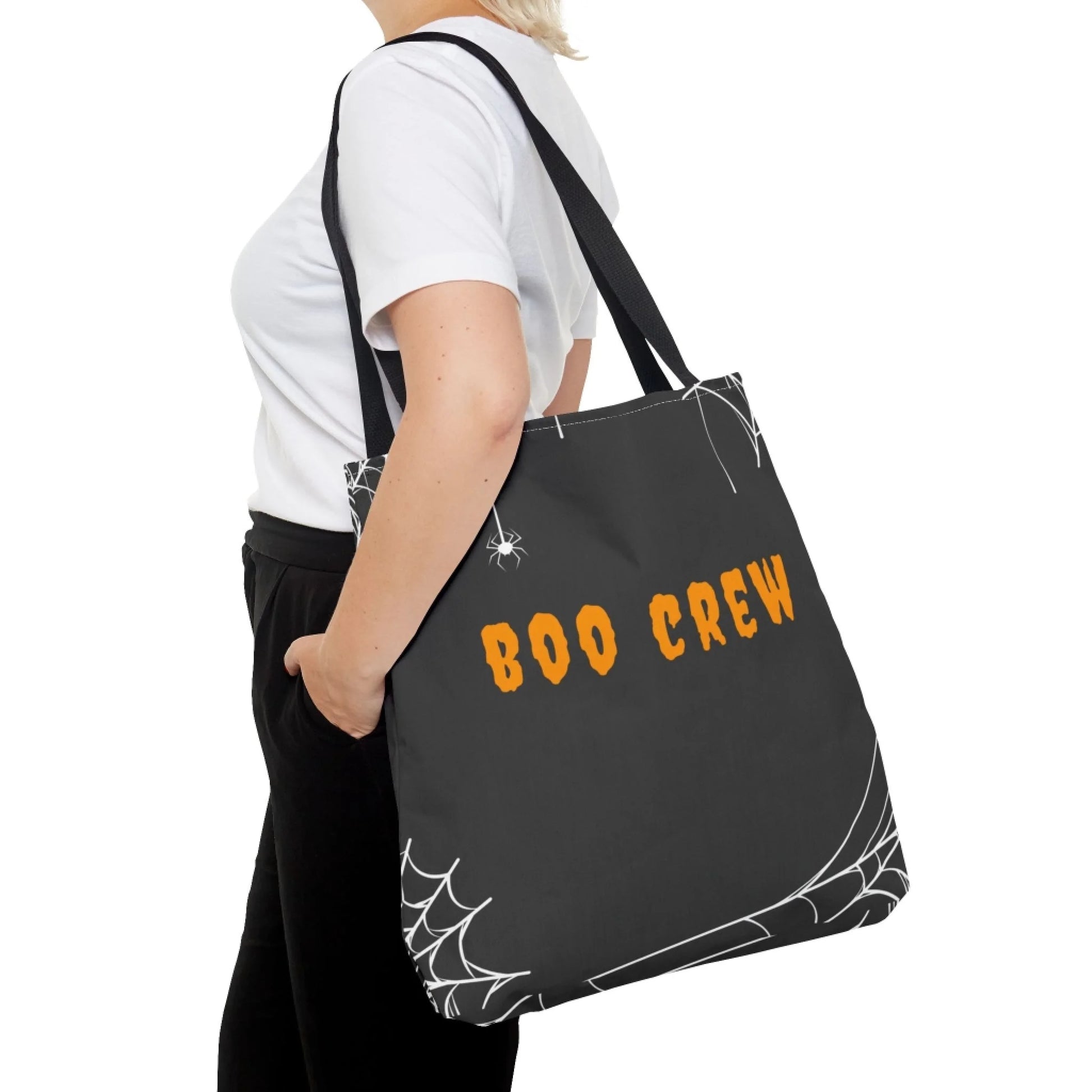 Web Slinger Halloween Name Tote Bag 18x18 Life Style